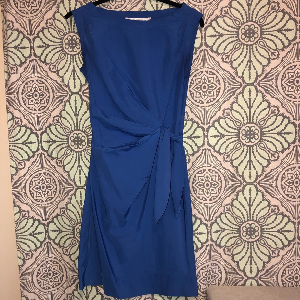 DVF cobalt blue knot dress
